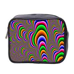 Fractal Background Pattern Color Mini Toiletries Bag 2-side by Celenk