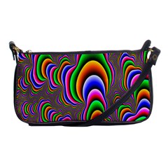 Fractal Background Pattern Color Shoulder Clutch Bags by Celenk