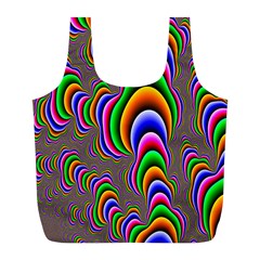 Fractal Background Pattern Color Full Print Recycle Bags (l)  by Celenk