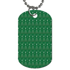 Christmas Tree Pattern Design Dog Tag (two Sides) by Celenk