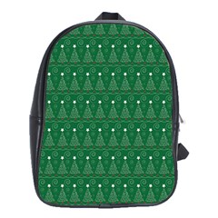 Christmas Tree Pattern Design School Bag (xl) by Celenk