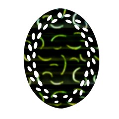 Abstract Dark Blur Texture Ornament (Oval Filigree)