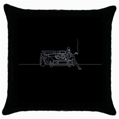 Arctic Monkeys Throw Pillow Case (black) by Valentinaart