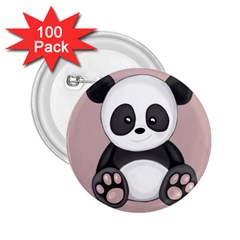 Cute Panda 2 25  Buttons (100 Pack)  by Valentinaart