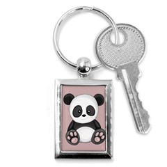 Cute Panda Key Chains (rectangle)  by Valentinaart