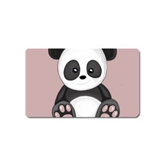 Cute Panda Magnet (name Card) by Valentinaart