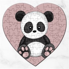 Cute Panda Jigsaw Puzzle (heart) by Valentinaart