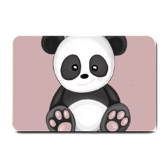 Cute Panda Small Doormat  by Valentinaart