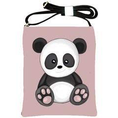 Cute Panda Shoulder Sling Bags by Valentinaart