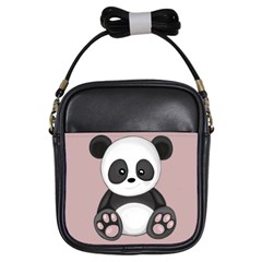 Cute Panda Girls Sling Bags by Valentinaart