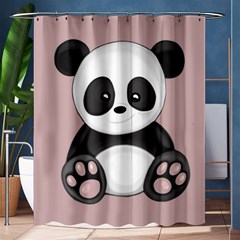 Cute Panda Shower Curtain 60  X 72  (medium)  by Valentinaart