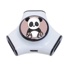 Cute Panda 3-port Usb Hub by Valentinaart