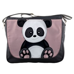 Cute Panda Messenger Bags by Valentinaart