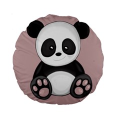 Cute Panda Standard 15  Premium Round Cushions by Valentinaart