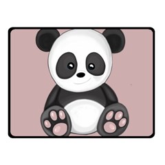 Cute Panda Double Sided Fleece Blanket (small)  by Valentinaart