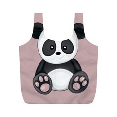 Cute Panda Full Print Recycle Bags (m)  by Valentinaart