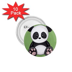 Cute Panda 1.75  Buttons (10 pack)