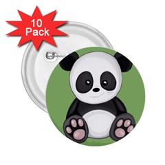 Cute Panda 2.25  Buttons (10 pack) 