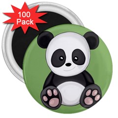 Cute Panda 3  Magnets (100 pack)