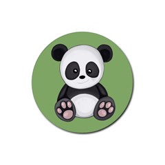 Cute Panda Rubber Round Coaster (4 pack) 