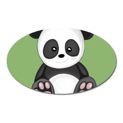 Cute Panda Oval Magnet