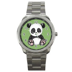 Cute Panda Sport Metal Watch