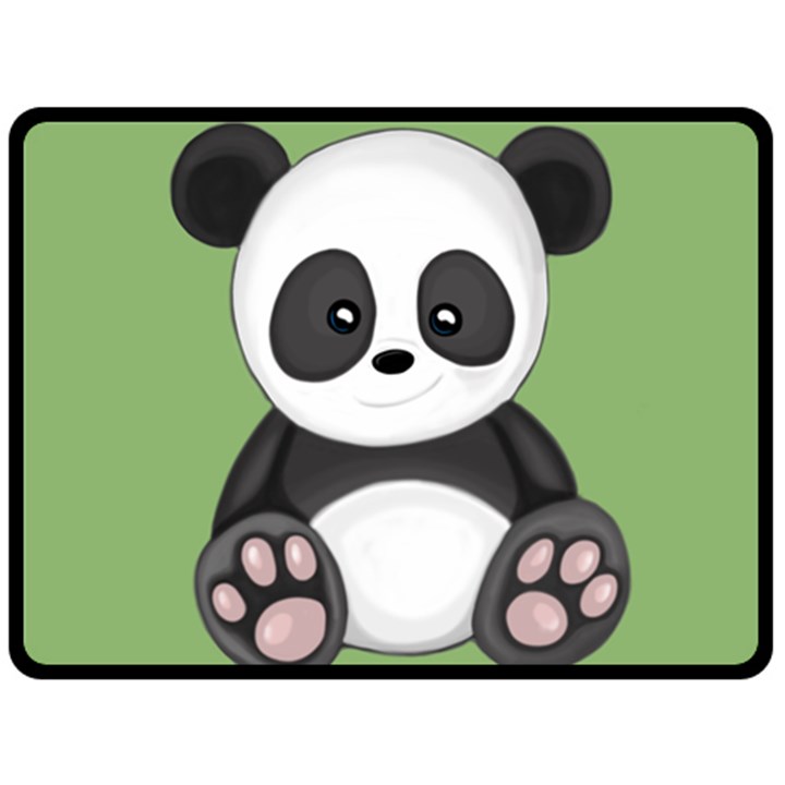 Cute Panda Fleece Blanket (Large) 