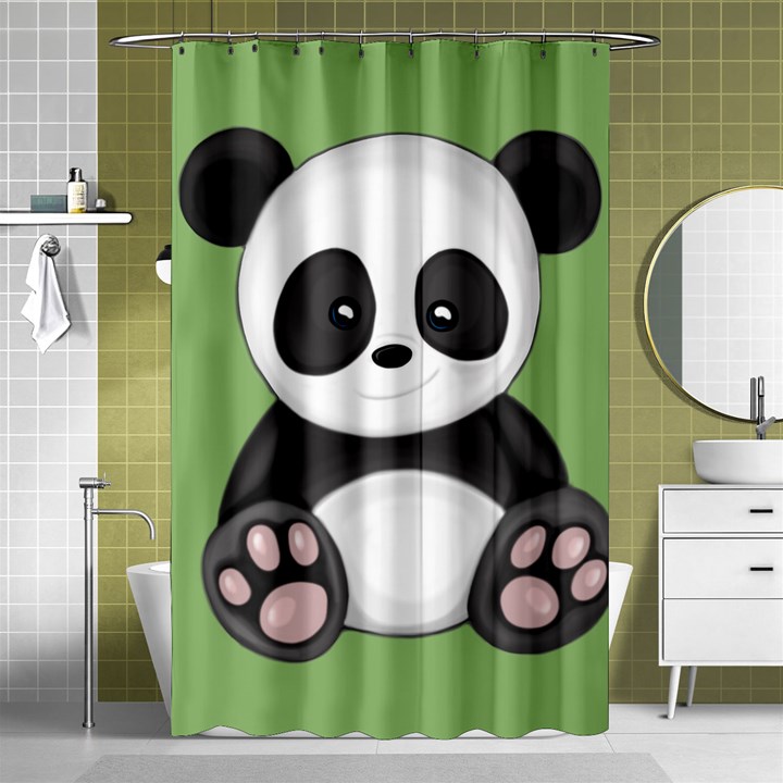 Cute Panda Shower Curtain 48  x 72  (Small) 