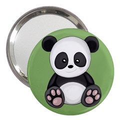 Cute Panda 3  Handbag Mirrors