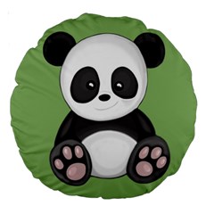 Cute Panda Large 18  Premium Round Cushions