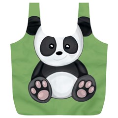 Cute Panda Full Print Recycle Bags (L) 