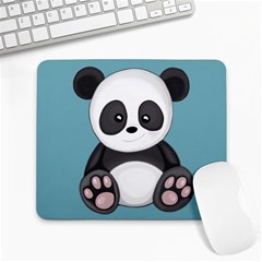 Cute Panda Large Mousepads by Valentinaart