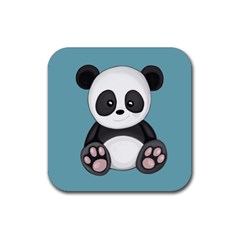 Cute Panda Rubber Coaster (square) 