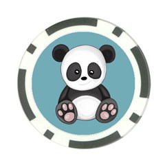 Cute Panda Poker Chip Card Guard by Valentinaart