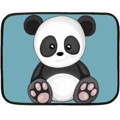 Cute Panda Fleece Blanket (mini) by Valentinaart