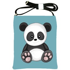 Cute Panda Shoulder Sling Bags by Valentinaart