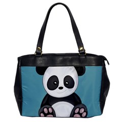 Cute Panda Office Handbags by Valentinaart