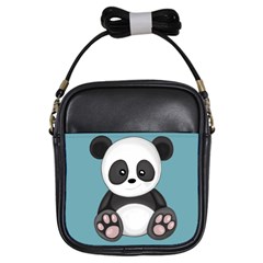 Cute Panda Girls Sling Bags by Valentinaart