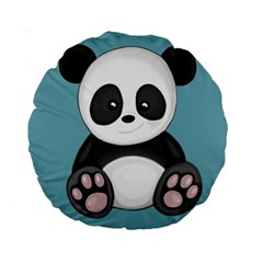 Cute Panda Standard 15  Premium Round Cushions by Valentinaart