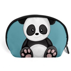 Cute Panda Accessory Pouches (large)  by Valentinaart