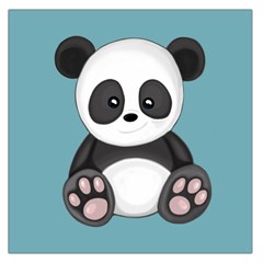 Cute Panda Large Satin Scarf (square) by Valentinaart