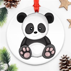 Cute Panda Ornament (Round)