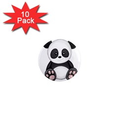 Cute Panda 1  Mini Magnet (10 pack) 