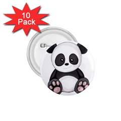 Cute Panda 1.75  Buttons (10 pack)