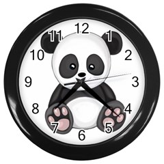 Cute Panda Wall Clocks (Black)