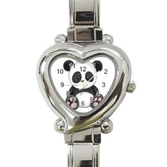 Cute Panda Heart Italian Charm Watch