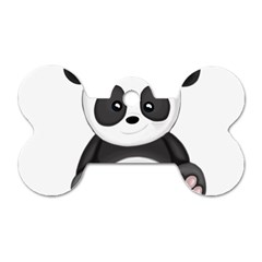 Cute Panda Dog Tag Bone (Two Sides)