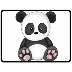 Cute Panda Fleece Blanket (Large) 