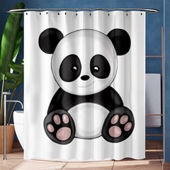 Cute Panda Shower Curtain 60  x 72  (Medium) 