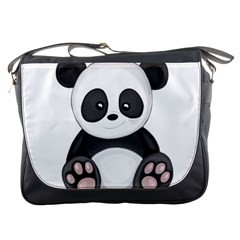 Cute Panda Messenger Bags by Valentinaart